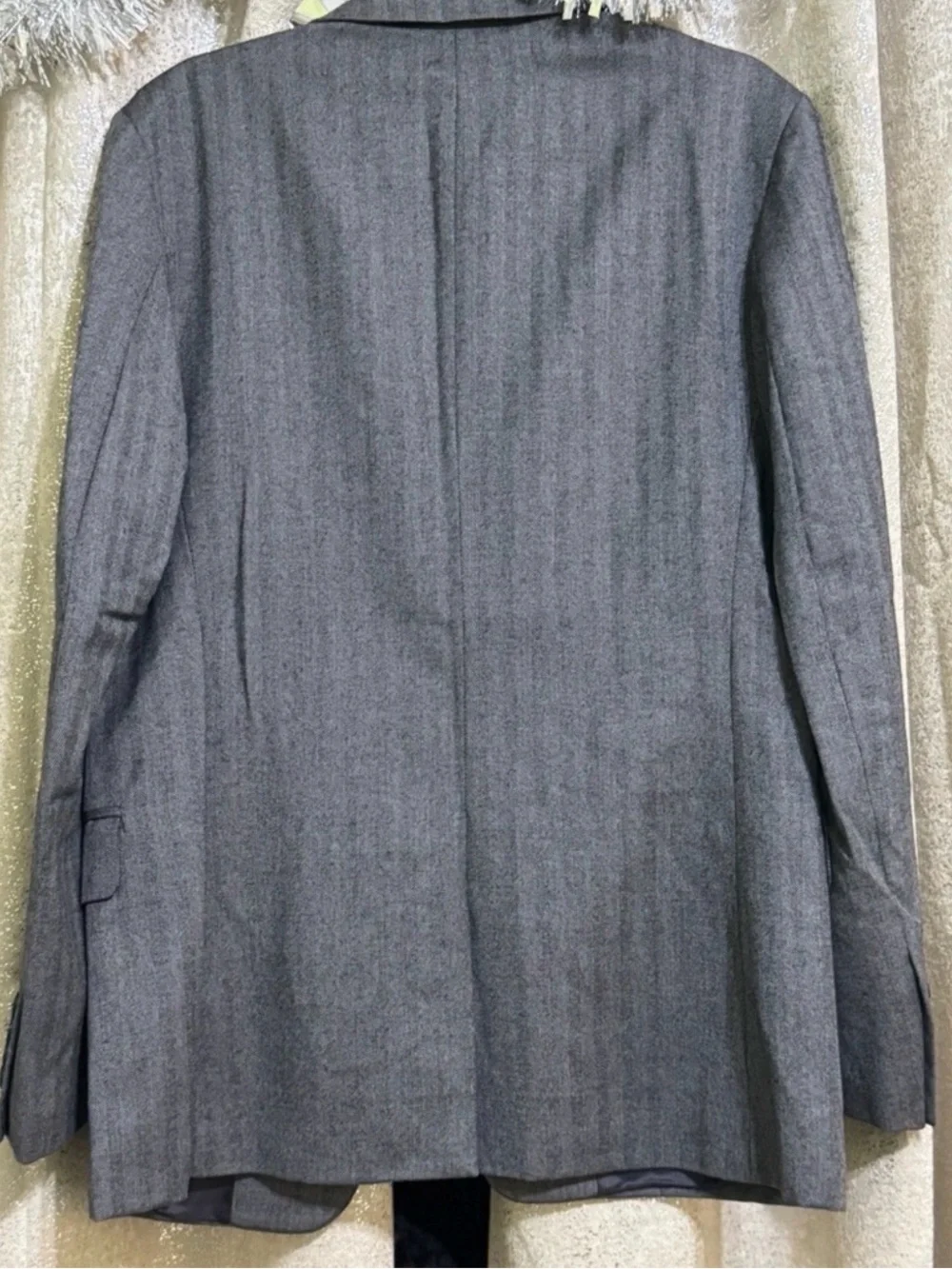 Barneys New York Gray Pinstripe Three-Piece Suit